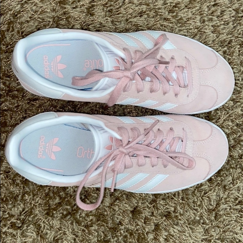 Pink Adidas Suede Gazelle Kids Shoes
